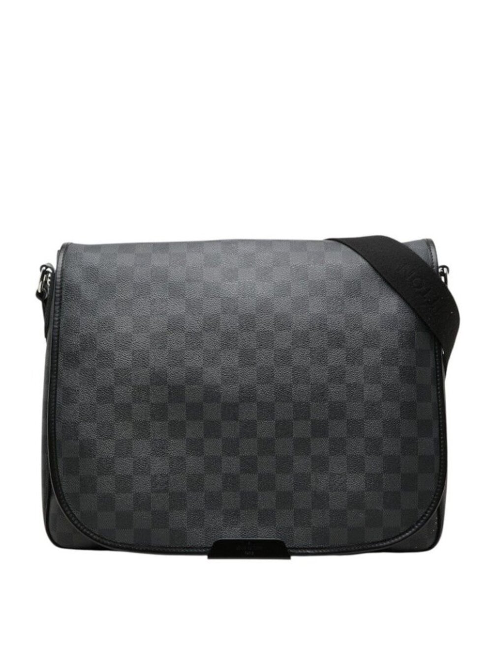 Louis Vuitton Damier Graphite Daniel GM Crossbody Shoulder Bag Black Leather